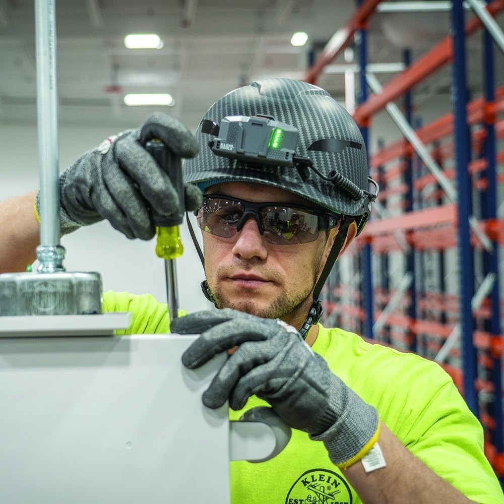 KARBN Pattern Safety Helmet with Rechargeable Lamp - Class E Protection