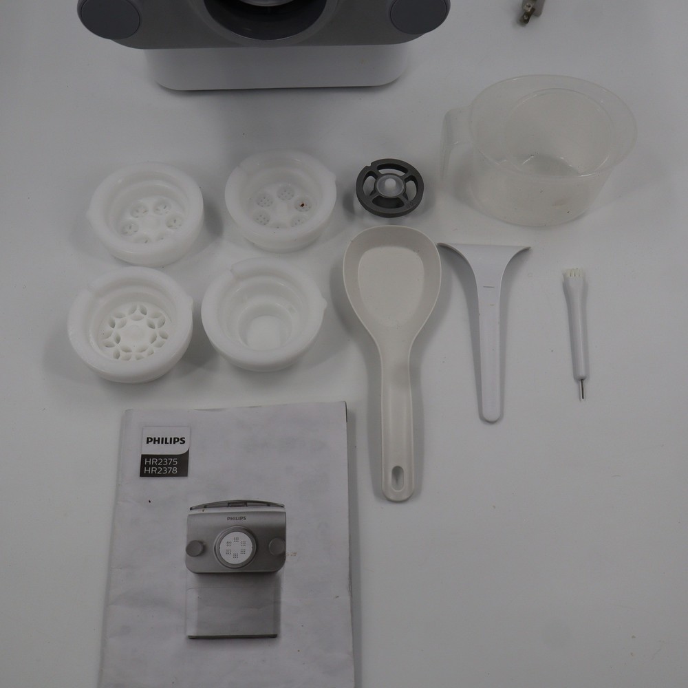 Philips Pasta Maker HR2375/06 White Silver Automatic Noodle Machine 4 Discs