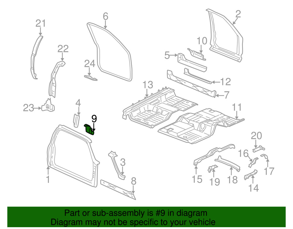 Genuine GM Reinforced Panel 15019402