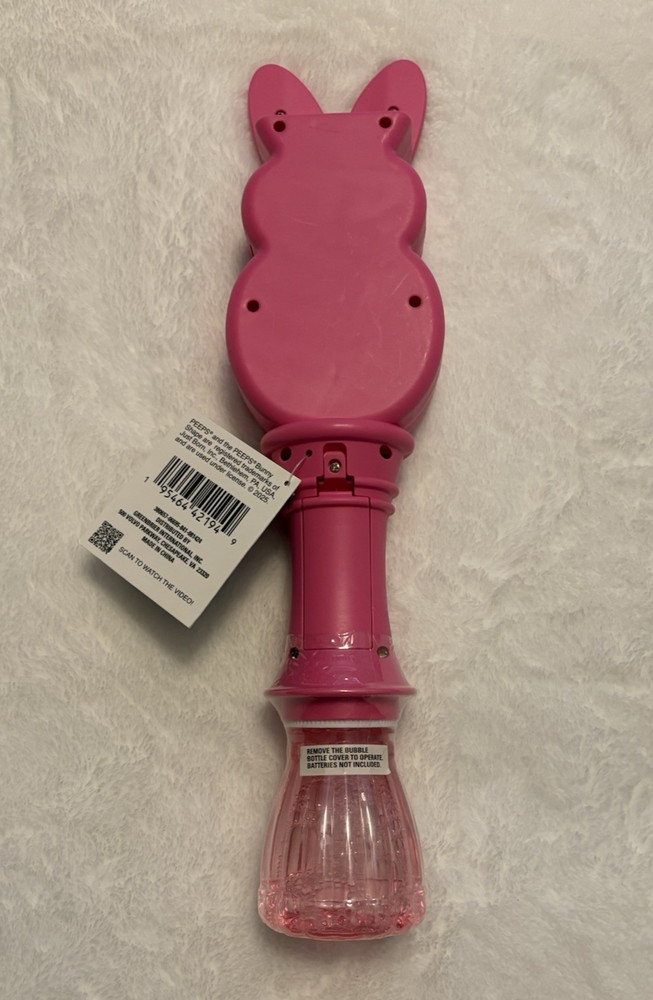 PEEPS Light Up LED EASTER Bubble Wand EASTER Basket Toy PINK NWT