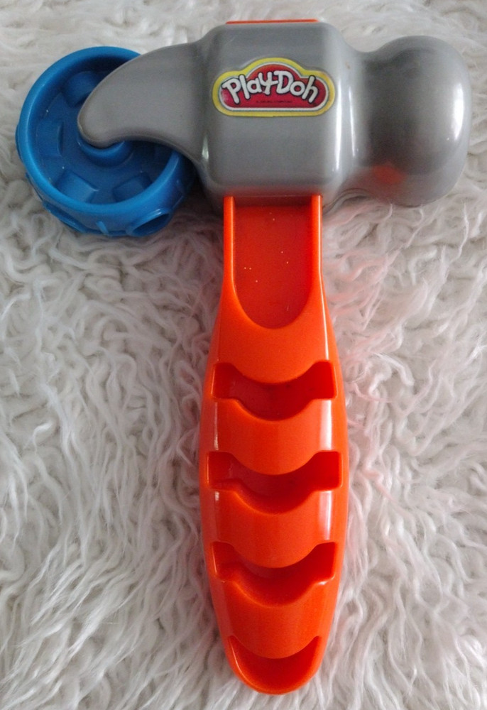 Play Doh Hammer Orange Handle Blue Shape Roller