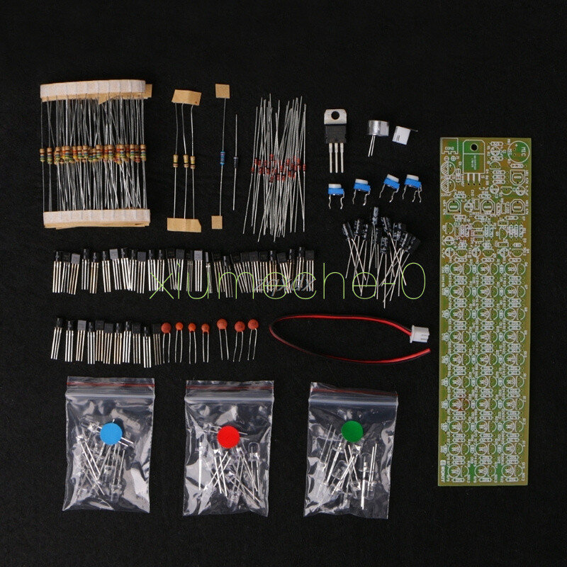 Voice Control Level Indicator Indicating Red/Blue/Green LED Production DIY Kit