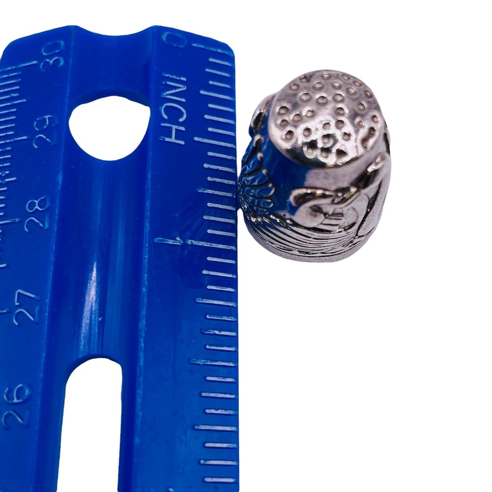 925 Solid Sterling Silver Swan Thimble Vintage 10g