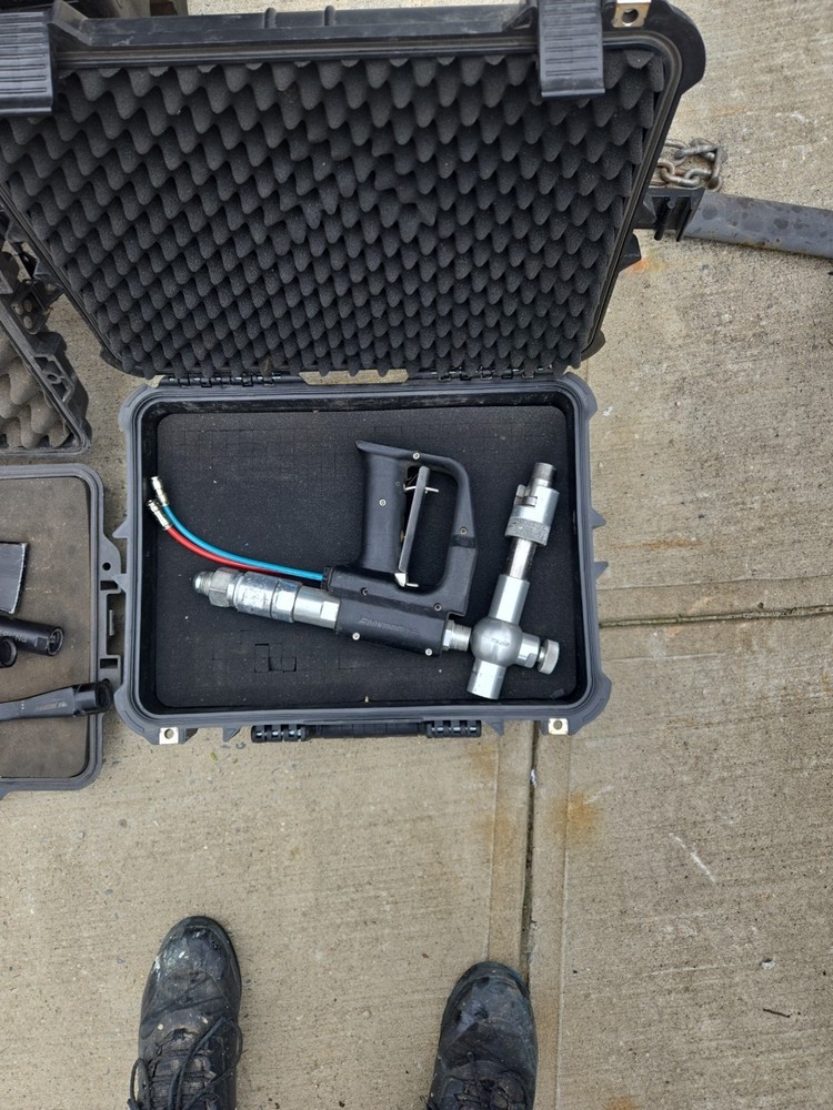 2017 dry ice blasting machine, aftercooler and accessories used.
