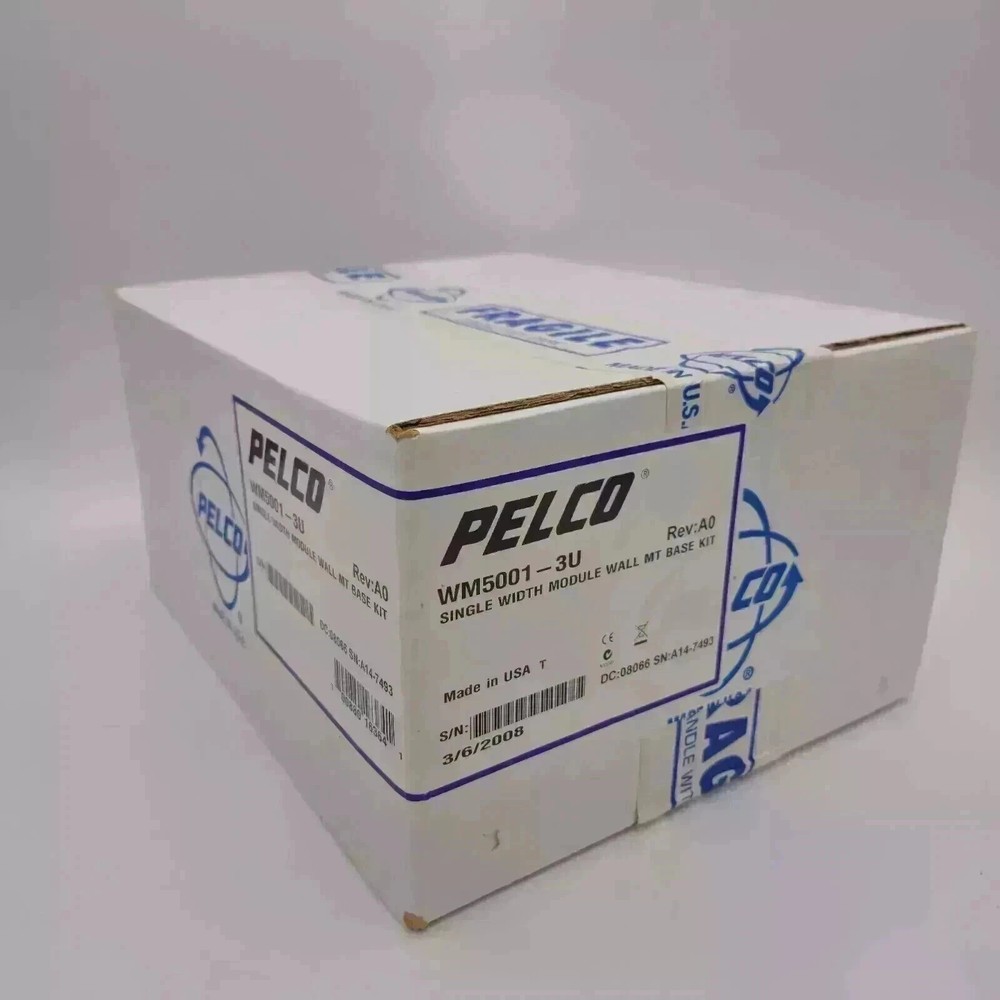 PELCO WM5001-3U Single Width Module Wall Mount Base Kit NEW