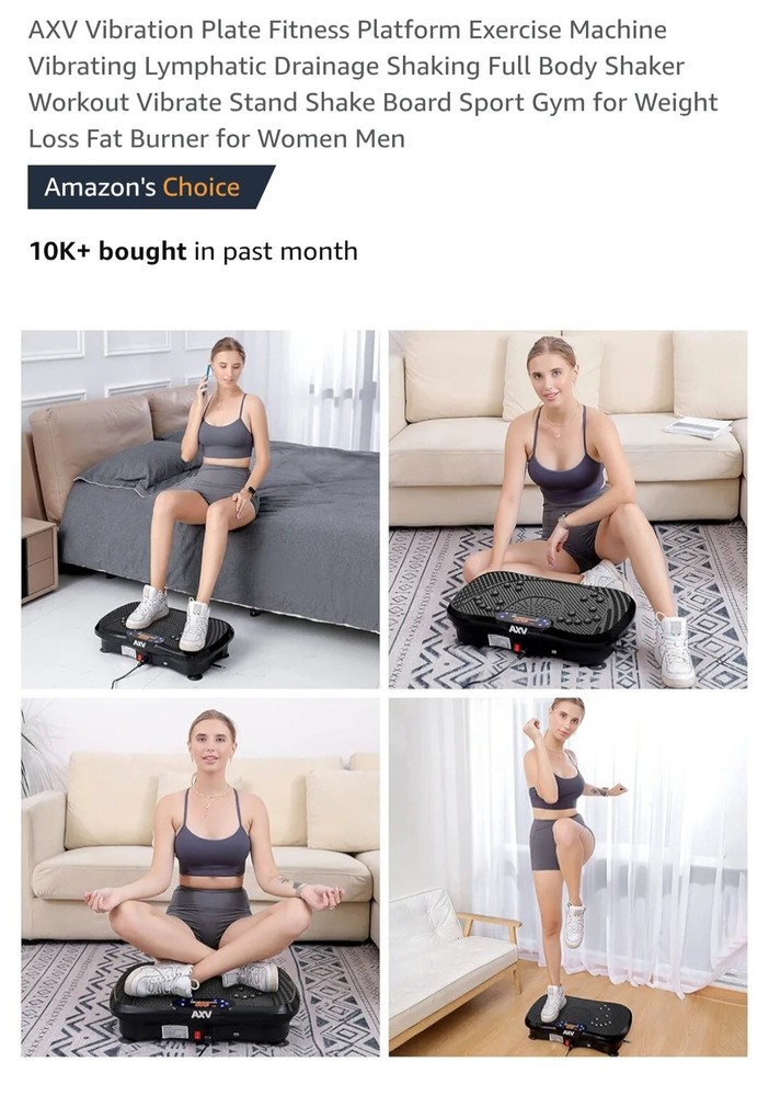 AXV Vibration Plate Exercise Machine Whole Body Workout