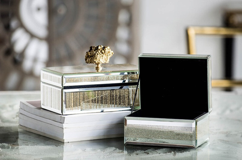 Glamorous Striped Decorative Box - Large