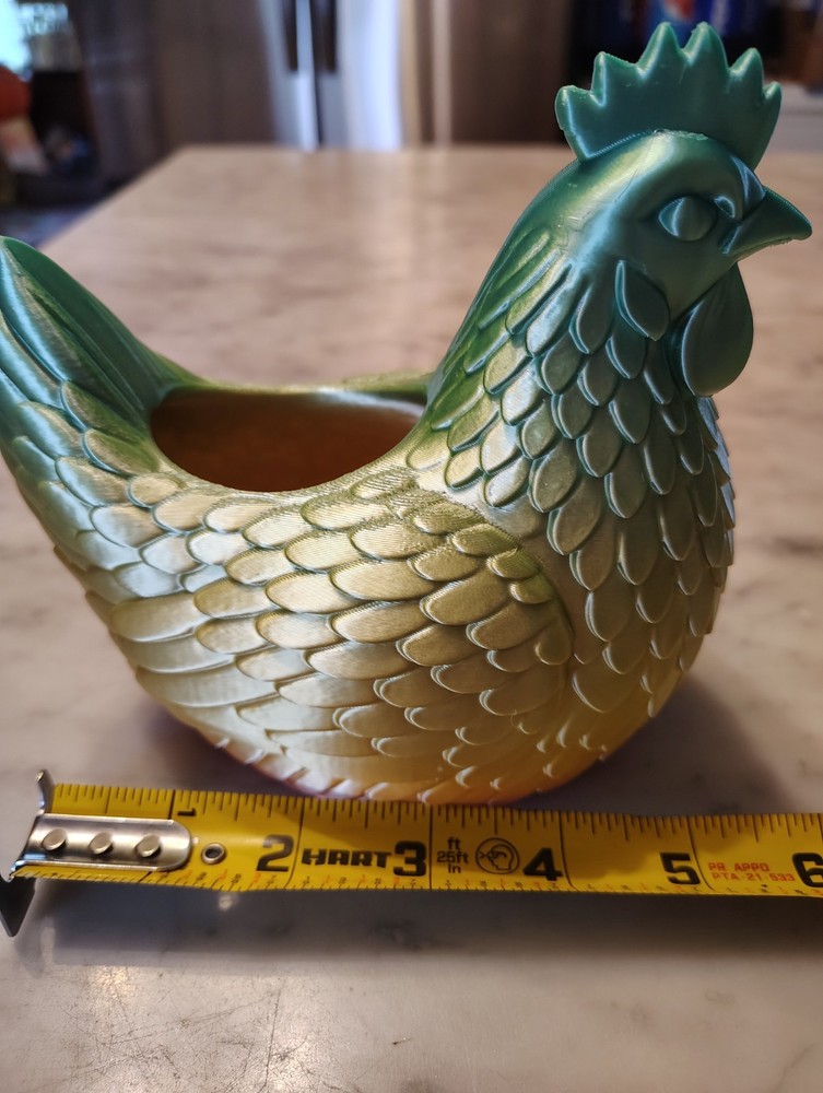 Hen Planter Multi -Color 3D Print (New )