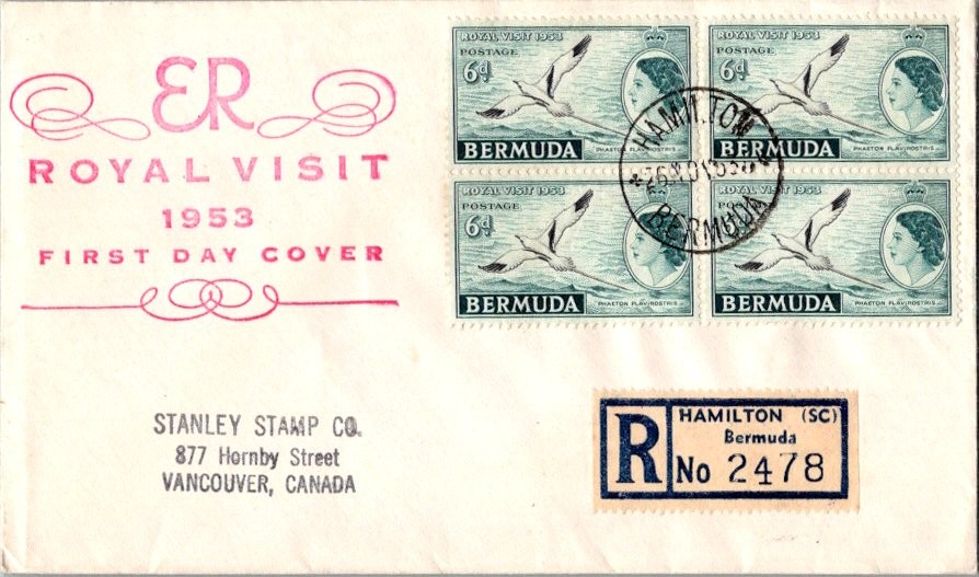 Bermuda Scott 163 Printed Address.