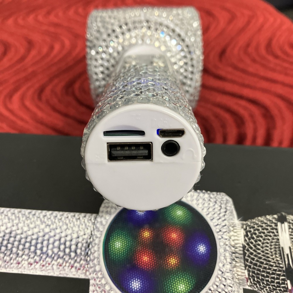 Bling Edition Bluetooth Karaoke Microphone LED Light-Up Speakers