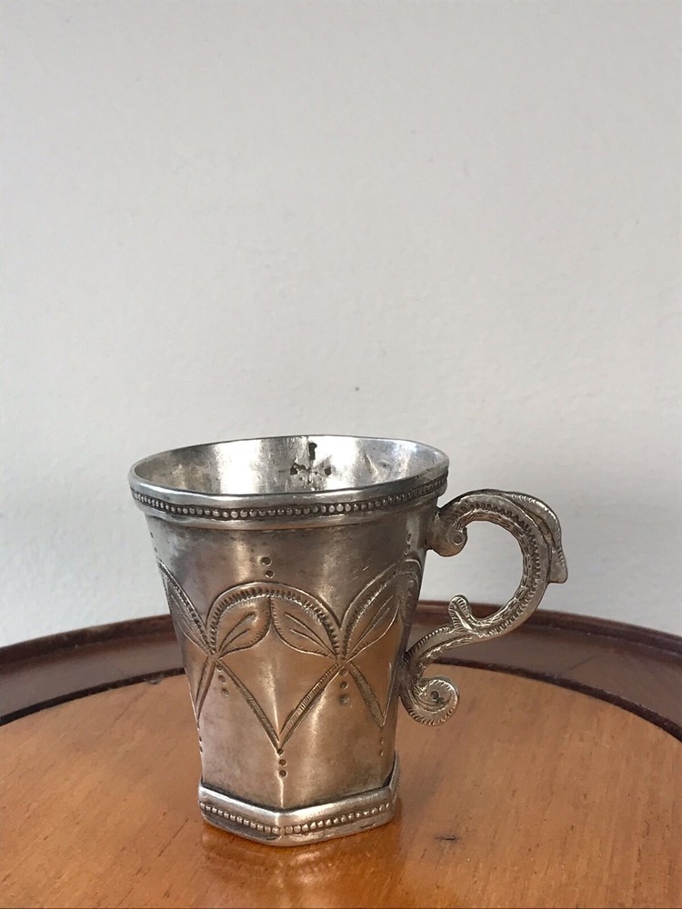 antique silver spanish colonial cup mug