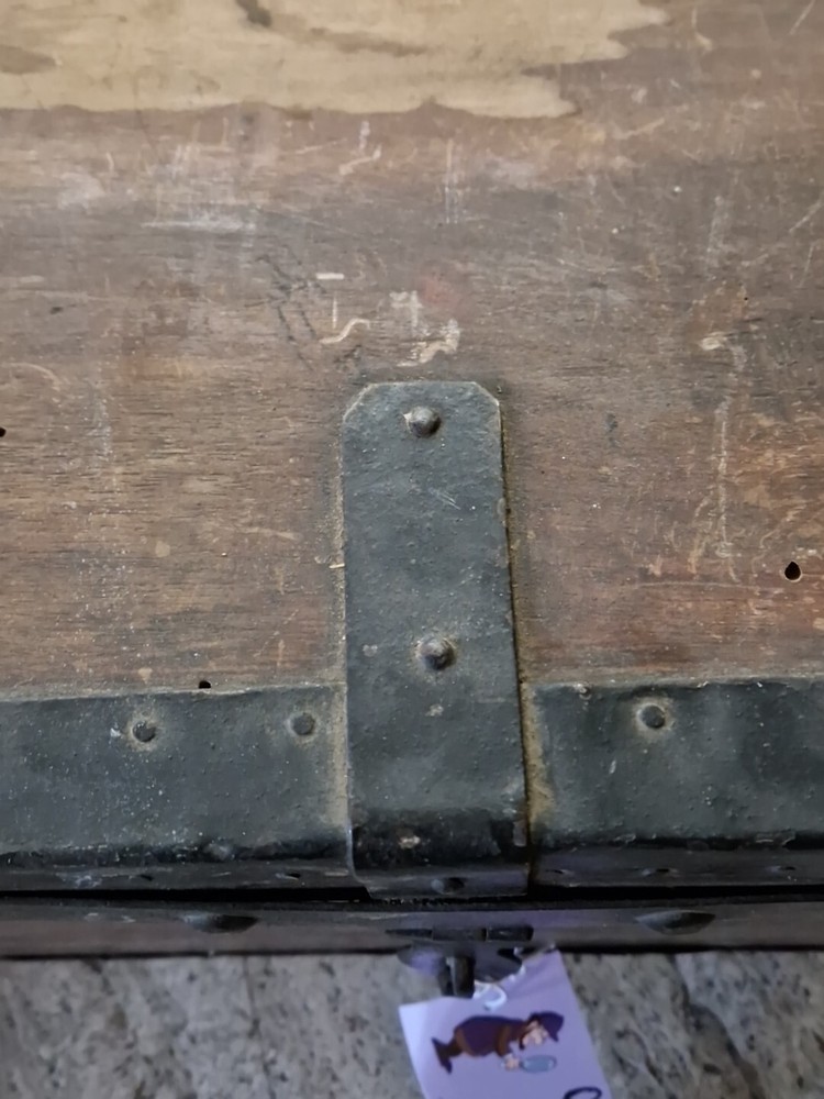Antique Trunk Wooden 1900 About