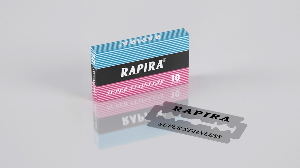 5 Double Edge Razor Blades, Rapira Super Stainless