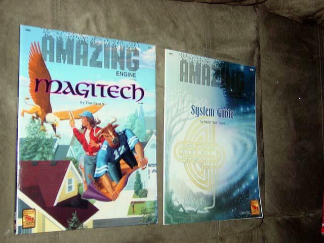 (2) TSR - Amazing Engine - System Guide & Magitech magazine games ! - EXCELLENT