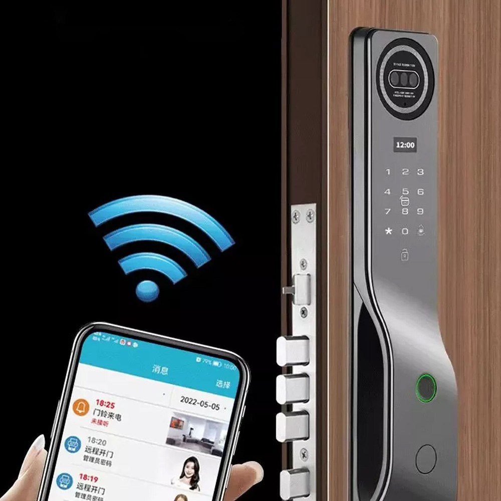 3D face Wifi Digital Smart Lock Fingerprint Visual Intercom Security Door Lock