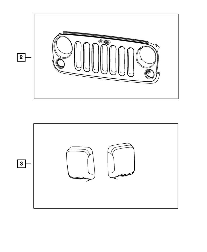 Genuine Mopar Mirror Covers 82210469AC