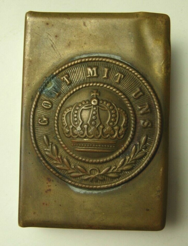WW1 Trench Made Match Safe - "GOTT MITT UNS" -