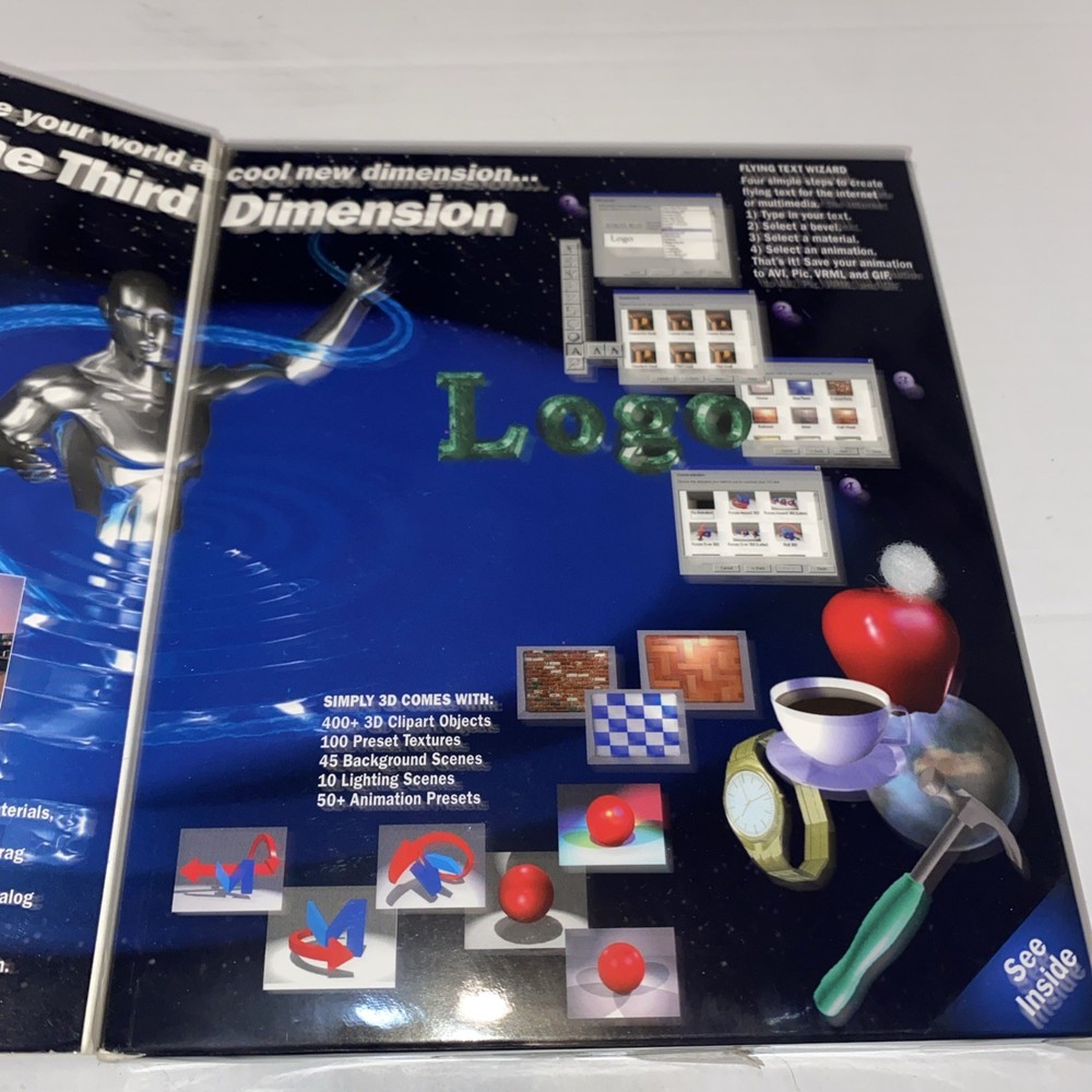 Micrografx Simply 3D 3.0 1997 Software Vintage Complete in Box EUC