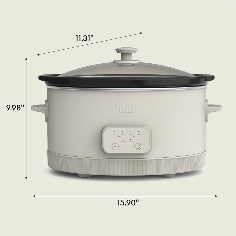 6.0 Qt Programmable Slow Cooker, Ceramic Nonstick Coating, Adjustable Temperatur
