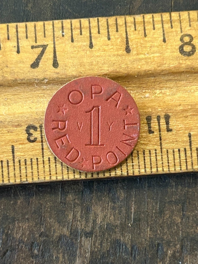 WWII OPA RED POINT RATION TOKEN (VY 1)