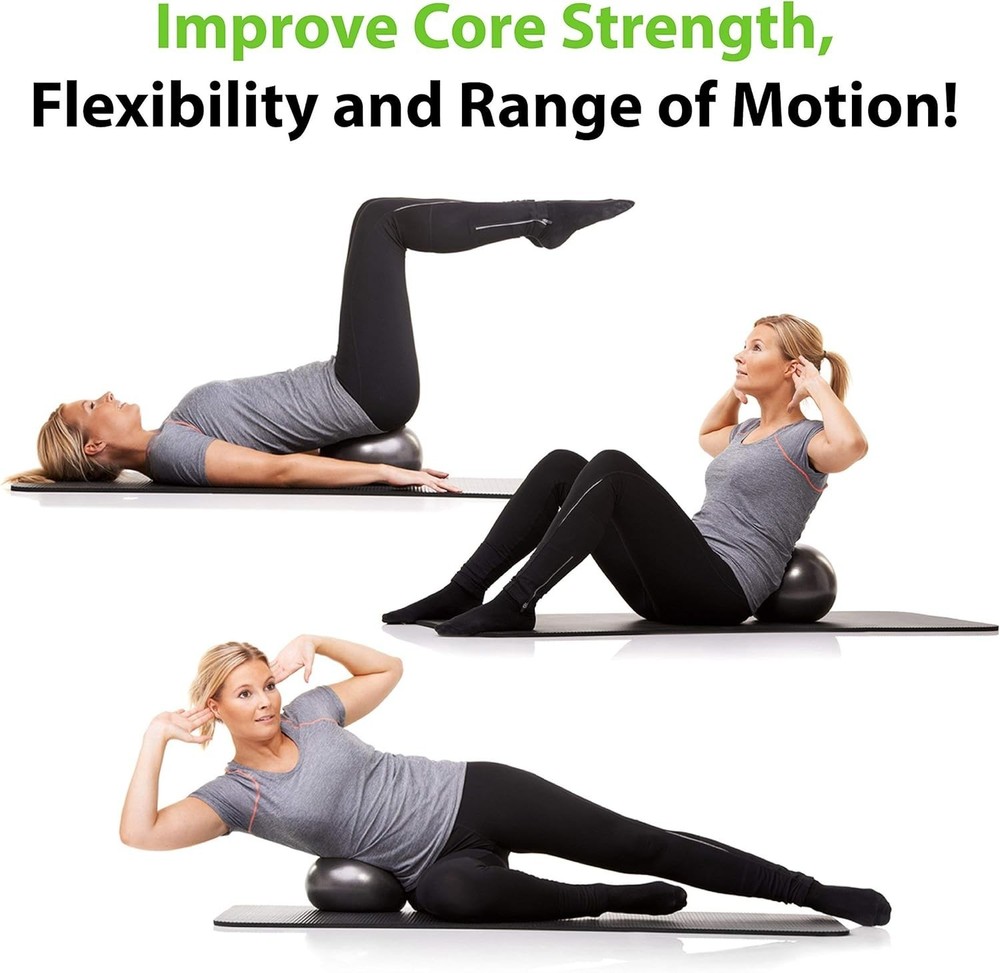 Mini Exercise Ball 9” – Small Pilates & Yoga Stability Ball for Core Strength...