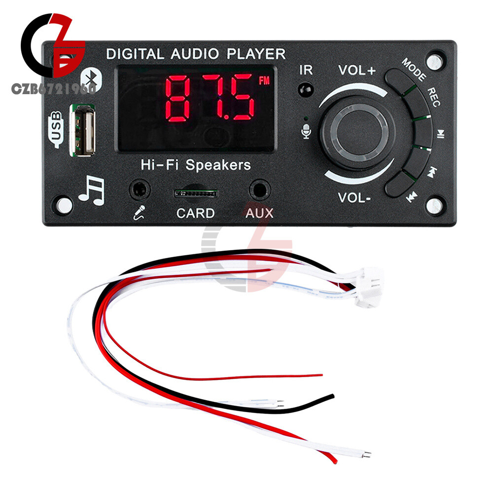 DC5-25V MP3 Decoder Board 2*50W Bluetooth Car Audio Player USB TF FM FM Radio