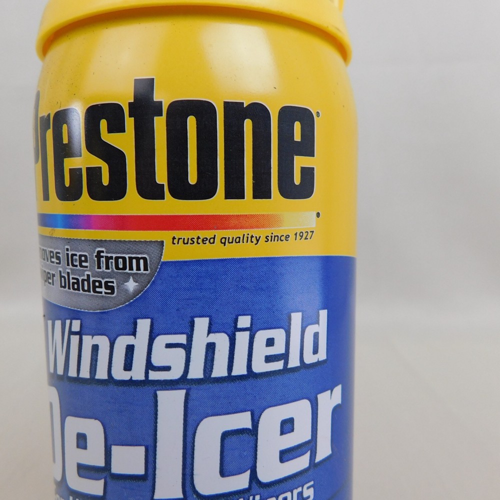 3-Pack Lot Prestone Windshield De-Icer 11oz Cans with Ice Scraper Tops #3146
