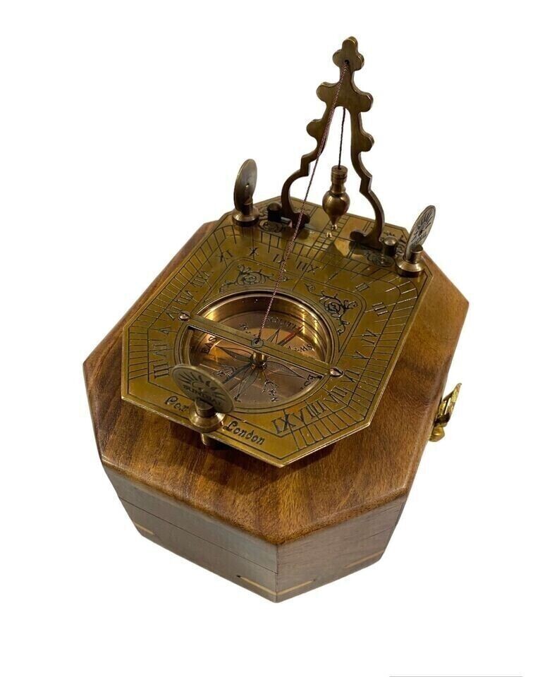 Gilbert & Sons London Directional Pendulum Antique Solid Brass Vintage Compass