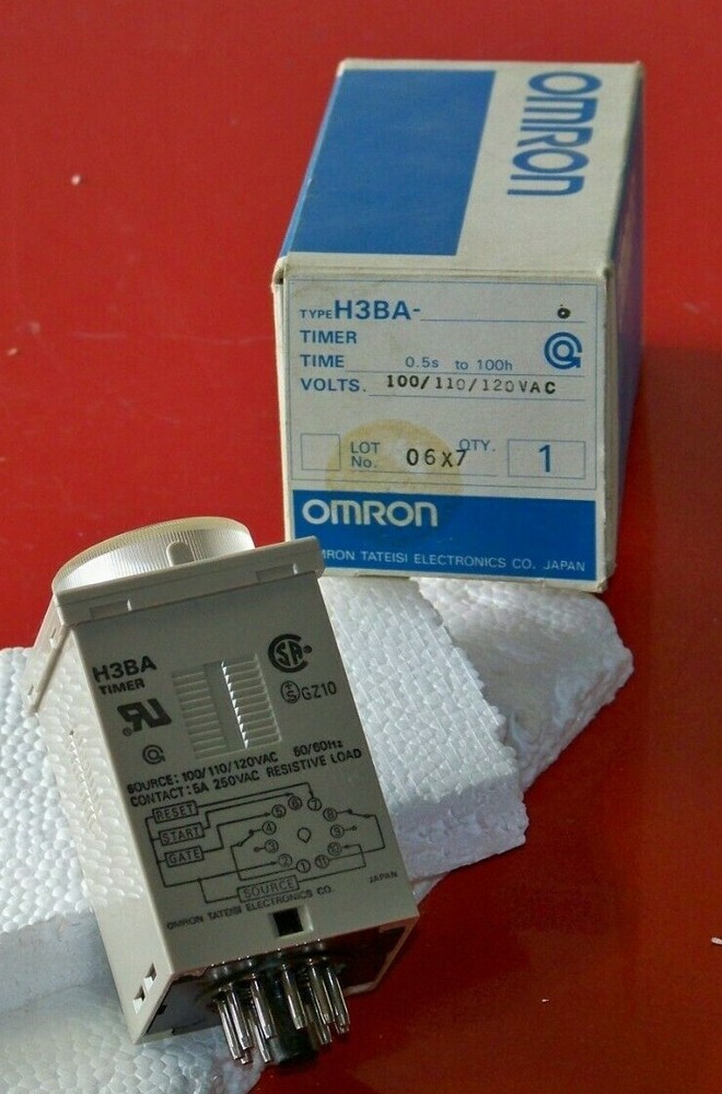 H3BA Omron timer 0.5 second to 100 hour 120 volt
