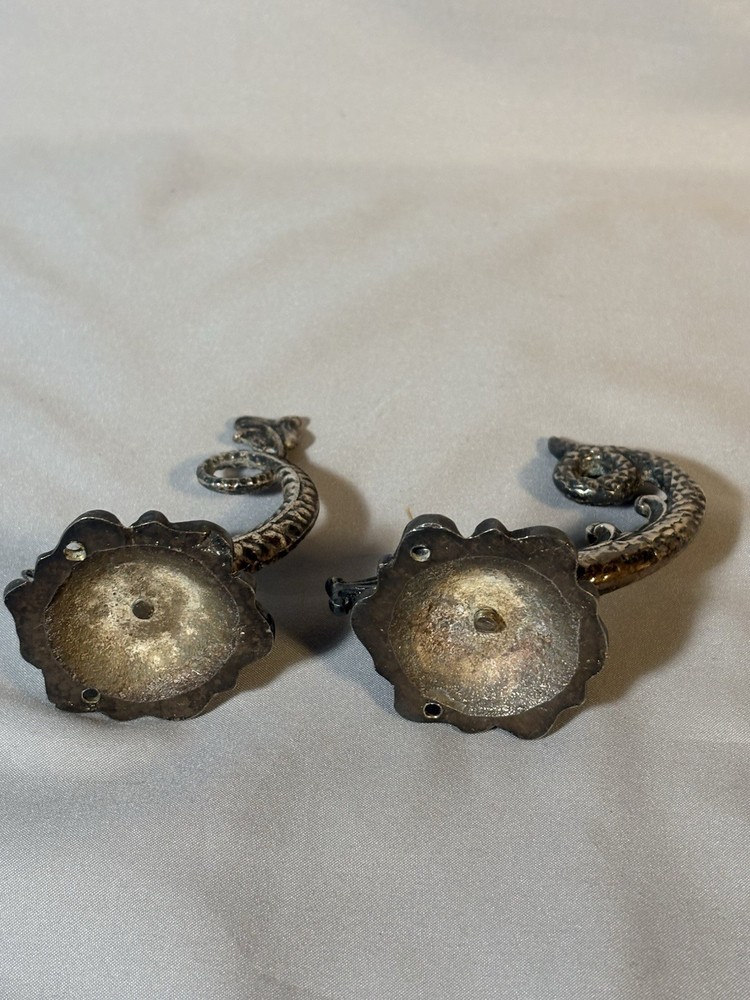 Sea Serpent Brass Victorian Coat Hooks