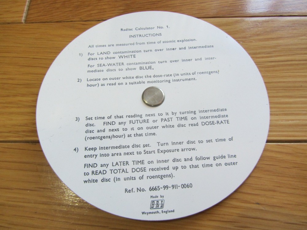 Nuclear Blast / Atomic Burst Slide Rule! Cold War COOL! Open Fire With Atoms!