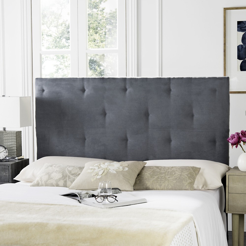 SAFAVIEH Martin Tufted Headboard | Grey | Queen |