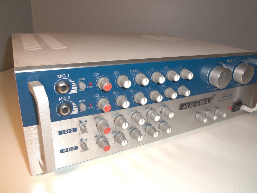 Paramax SA-222 Stereo Mixing Amplifier Rack Mount Enclosure