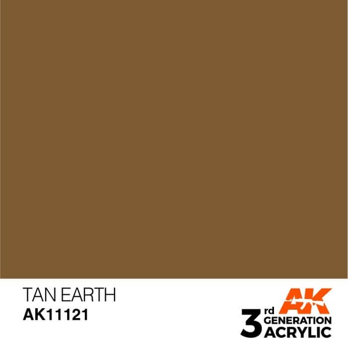 AK Interactive 17ml Bottle Tan Earth 3rd Gen Acrylic Paint AK11121