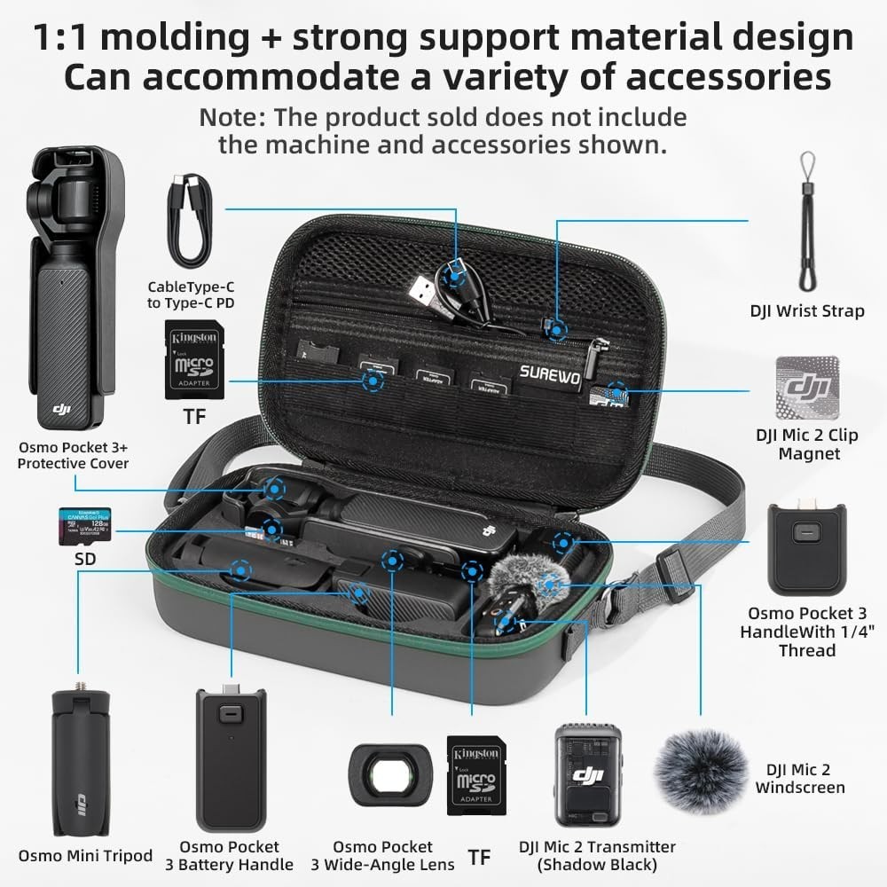 Comprehensive Protective Case for DJI Osmo Pocket 3 - Travel Ready & Stylish
