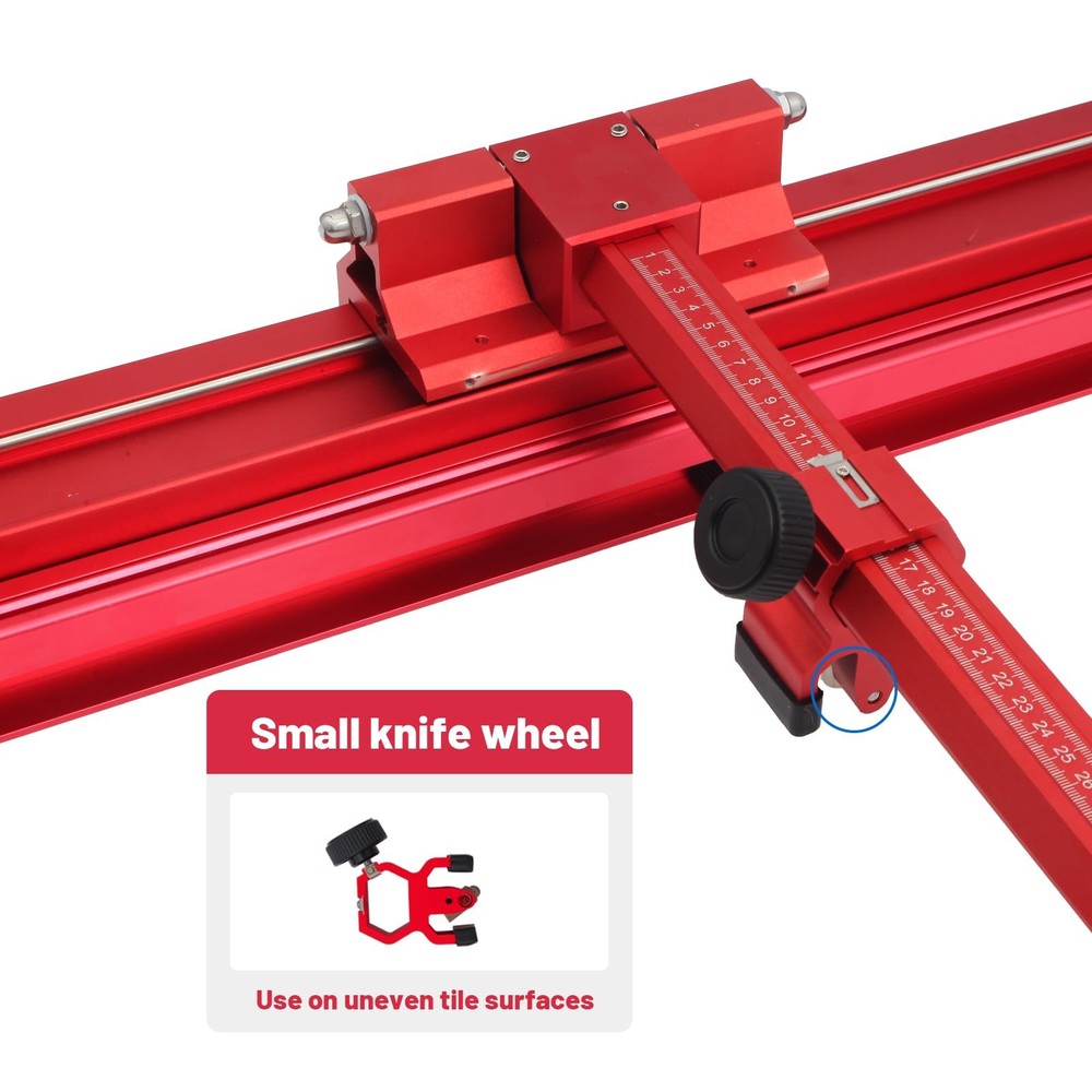 Professional Tile Cutter, Large Format Manual Cutting Tool with Adjustable F