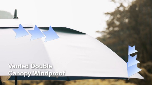 68" Arc Vented UV Golf/Beach Umbrella - Auto Open, Extra Large Windproof Sun Sha