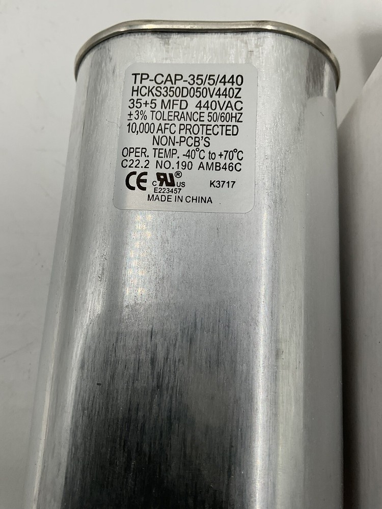 35+5 MFD 440 Volt Oval Run Capacitor TradePro TP-CAP-35/5/440