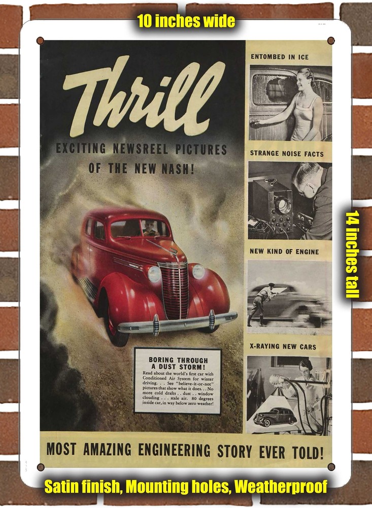 Metal Sign - 1938 Nash Thrill