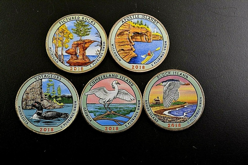 2018 Complete Set of National Parks Colorized Quarters