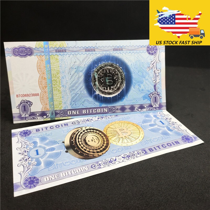 10pcs One Bit Coin BTC Paper Note Paper Consecutive Number