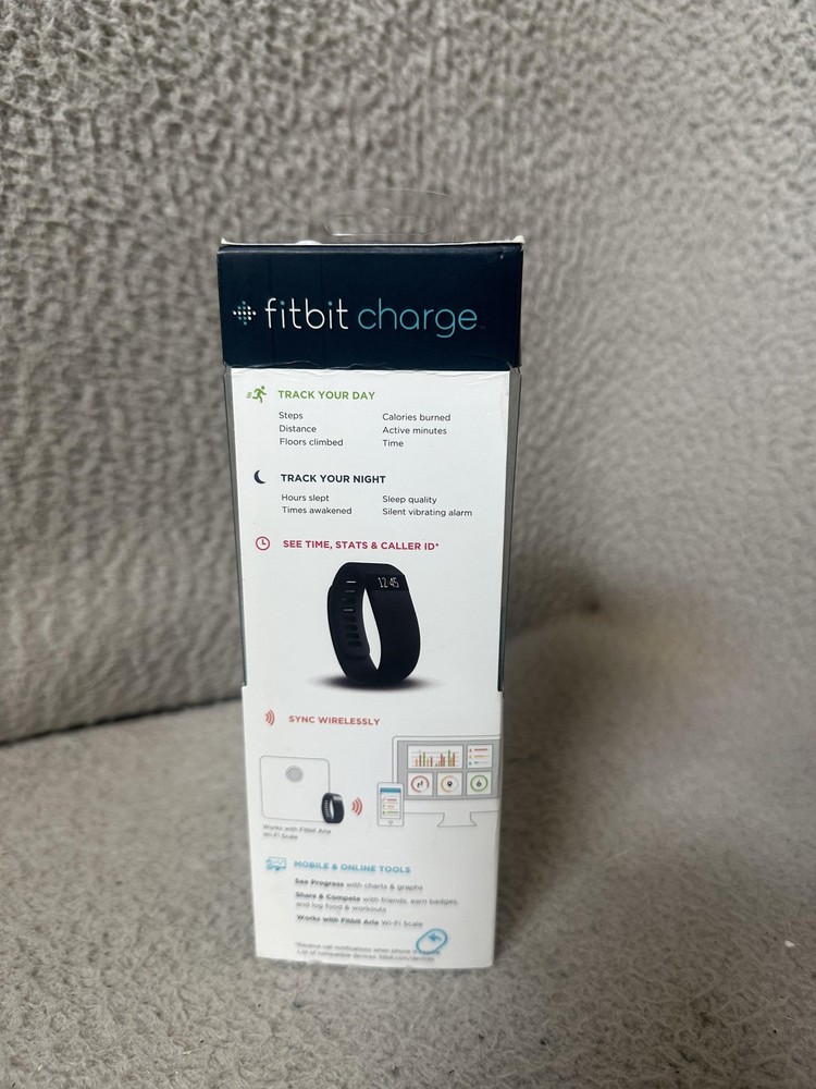 Fitbit Charge Wireless Activity Wristband Large Blue Sleep Mobile Sync Tracker