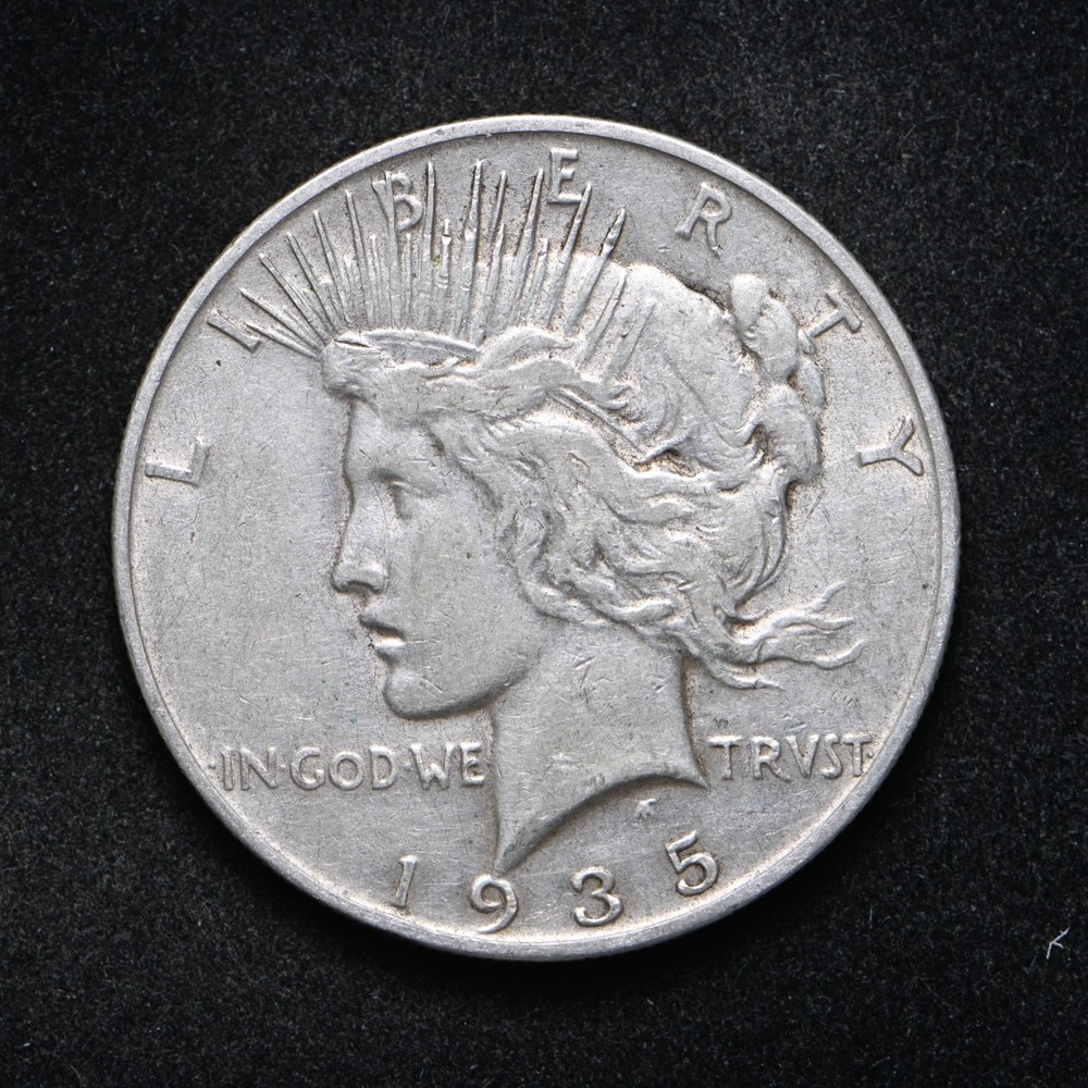 1935-S Peace Silver Dollar VF++ (cn16785)