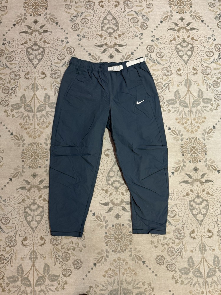 Women’s Nike Tech Pack Track Pants Blue With Adjustable Belt Strap Size Large