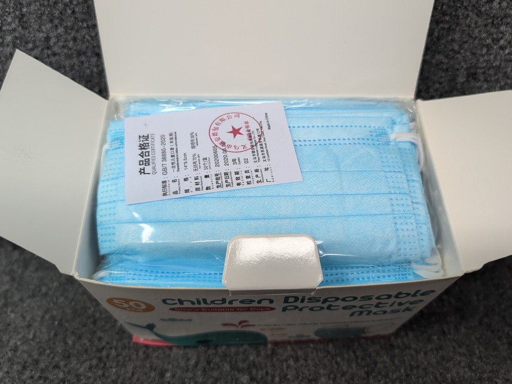 50pcs Children Disposable Three Layer Protective Mask Size Small