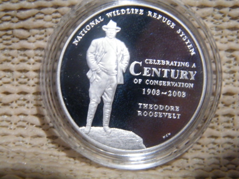 2003 WILDLIFE REFUGE BALD EAGLE SILVER COMM ASW.77 cd22