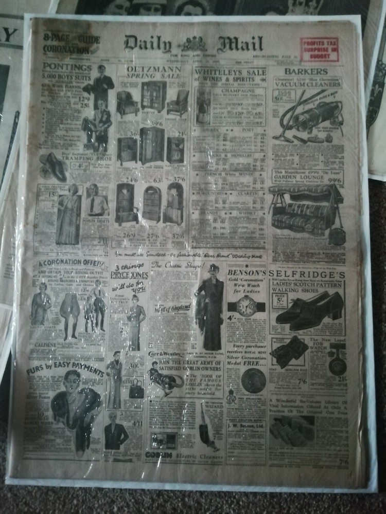 1937 George Vl Coronation Newspapers