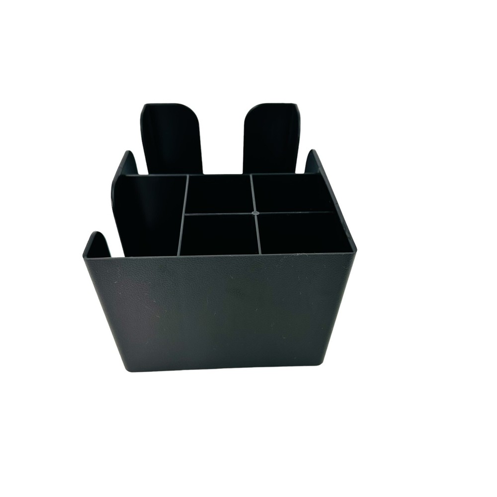 Tablecraft Black Plastic Bar Caddy Organizer 6 Compartment