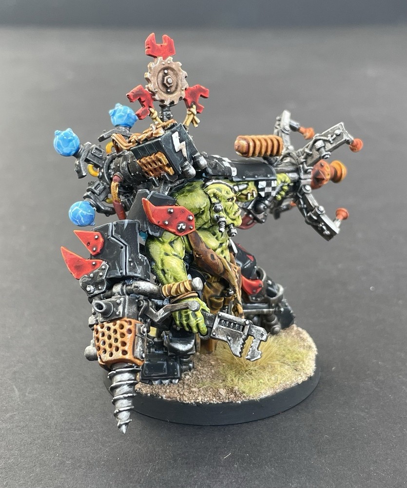 Ork Mek With Traktor Blasta Warhammer 40K Painted To A High Standard