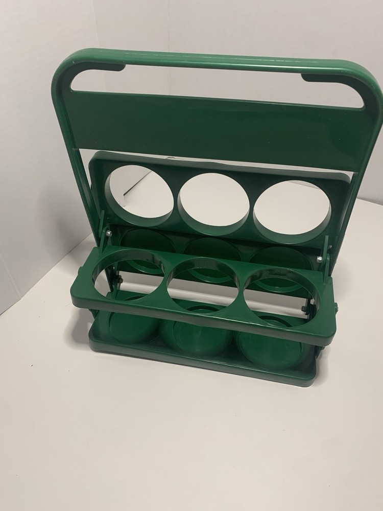 10inch Foldable Plastic Drink Carrier with Handle Beverage Delivery Holder